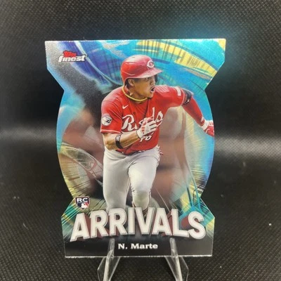 Noelvi Marte 2024 Topps Finest Rookie RC Die Cut Arrivals Cincinnati Reds - Image 1 of 2