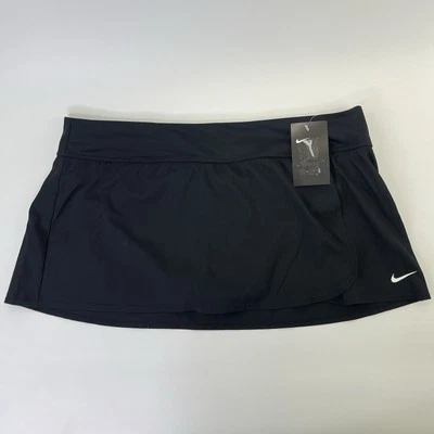 Nike Swim Essential Skirt Skort Solid Black BoardSkirt Tennis Pickleball Sz XL - Image 1 of 4