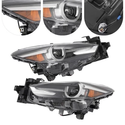 For 2017-2018 Mazda 3 LED Headlight Assembly (Black) Headlamp(s) Left/Right Opt. Foto 1 de 4