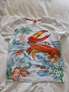 Boys Monsoon Short Sleeve T-shirt Applique Underwater Picture Age 7-8 Years - Picture 1 of 3