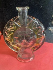 "Florero de vidrio transparente y amarillo Sun Glass Bud botella 7"" H X5,5"" W" - Imagen 1 de 6