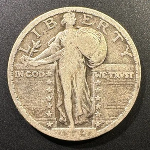 1924 Standing Liberty Quarter Silver Four Digit Date Album Coin Market Fresh - Picture 1 of 2