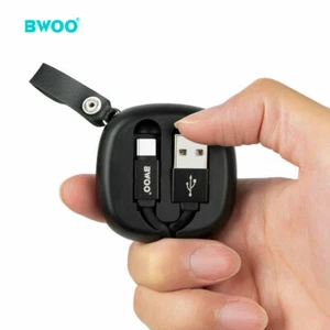 Cavo Carica e Sync Dati Retrattile Anti Groviglio Plug 8 Pin Micro Usb Type-C - Foto 1 di 11