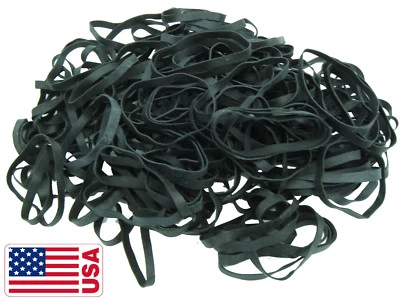 PLATINUM RUBBER USA Bulk Black High Heat UV Rated #64 Angler Fishing Rubber Bands 3-1/2" x 1/4