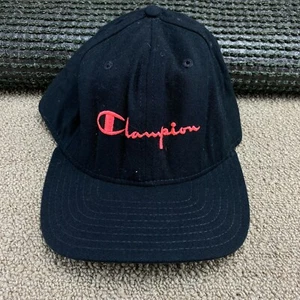 Champion Hat New Era Snapback Cap Script Blue Pink jersey jacket shirt VTG - Picture 1 of 4