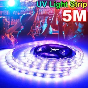 7.2W/M LED UV Light Strip Ultraviolet Flexible Purple 12V Blacklight 5M 300LEDs - Picture 1 of 11