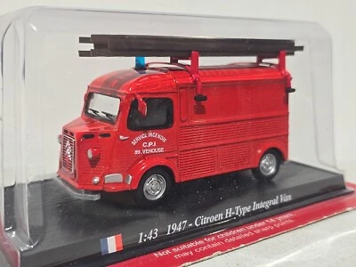 1947 Citroen H Type Integral Van Fire Engine Del Prado Diecast Model 1:43 France - Image 1 of 2