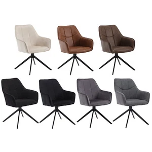 2x Esszimmerstühle drehbar Drehstuhl Küchenstuhl Armlehnstuhl Polsterstuhl #3005 - Bild 1 von 19