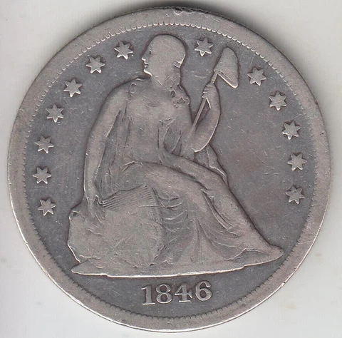 1846-O SEATED DOLLAR F Cover