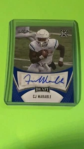 2021 Leaf - CJ MARABLE - Coastal Carolina - Blue Rookie RC Auto - Picture 1 of 2