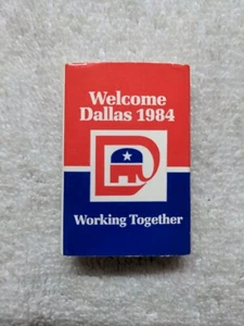 De colección Matchbook Convención Republicana Dallas 1984 Trabajando Juntos VACÍO B3 - Imagen 1 de 5