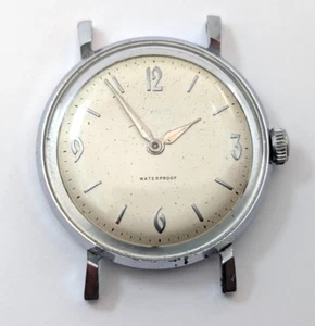 Vintage TIMEX Marlin Waterproof Men's 34mm Watch Movement NO BACK Parts Repair - Picture 1 of 17