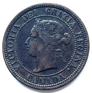 ANTICA MONETA DA UN CENTESIMO 1881 H REGINA VITTORIA CANADA GRANDE BEN CONIATA ALTA QUALITÀ - Foto 1 di 2