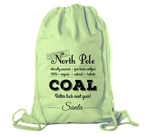Bolsa oficial de algodón de carbón del Polo Norte, bolsa de lona de Navidad, bolsas de regalo para Santa Claus - Imagen 1 de 14