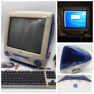 Apple iMac G3 M5521 Computer Blueberry WORKS w/ Keyboard & Mouse See Details