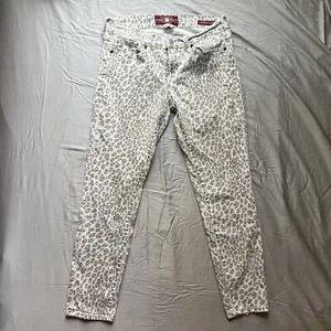 Lucky Brand Jeans Capri Womens 4 / 27 Capri White Leopard Skinny Leg Cotton - Picture 1 of 12