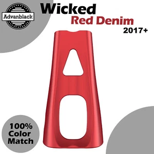 Advanblack ABS Chin Spoiler Fits 17+ M8 Harley Davidson Touring WICKED RED DENIM - Picture 1 of 8