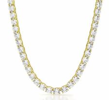 925 Sterling Silver 2mm - 7mm Tennis Necklace, Iced Out Round Cut CZ Chain