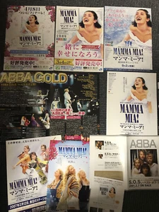 MAMMA MIA! musical ABBA CD DVD Japan flyer x9 2009 onwards Gold Greatest Hits  - Picture 1 of 7