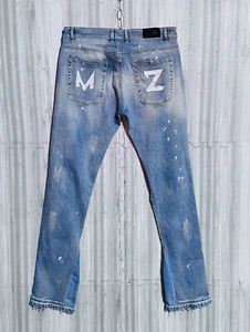 Represent Mens 36 Real 34x34 Destroyer Denim Blue Distressed Bleached  Italy - Picture 1 of 13