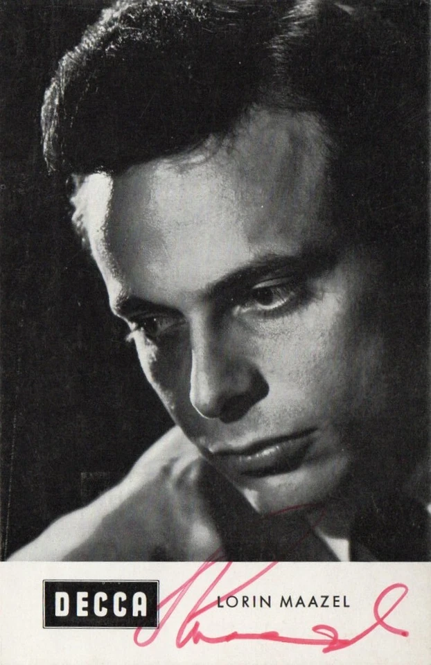 Dirigent Lorin Maazel, signiertes gedrucktes Foto, ca 14,5 x 9 cm - Bild 1 von 1
