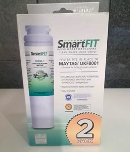 Two SmartFIT Maytag Whirlpool Kenmore Refrigerator Water Filter UKF8001 - Picture 1 of 3