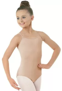 Bloch Girl's Nylon Adjustable Straps Leotard Nude Size 8-10 - Picture 1 of 3