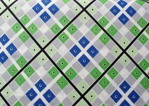 Denyse Schmidt-Katie Jump Rope - Fairway Plaid in Green & Blue (14x22") - Picture 1 of 2