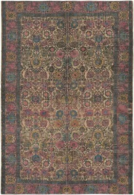 Alfombra Oriental Pequeña Surya SDI-1002 Shadi, 2' x 3', Caqui y Rosa Brillante NUEVA Foto 1 de 3