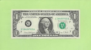 1969D ..UNCIRC $1 G 1848 9763 A .... 1969D $1 G-A NICE NOTE FRN - Picture 1 of 2