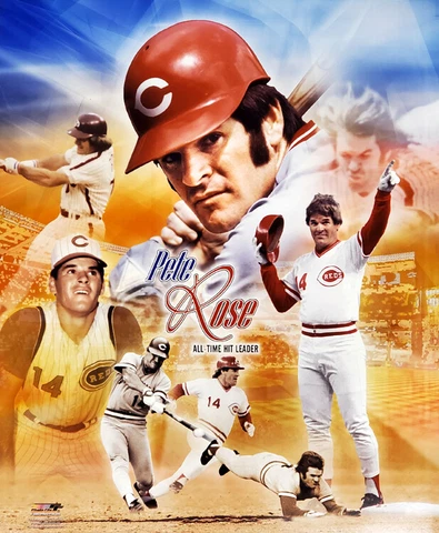 PETE ROSE Cincinnati Reds Career Commemorative Premium 20x24 POSTER Print Cover
