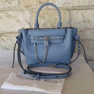 Nuevo con etiquetas Cartera Michael Kors Hamilton Legacy SM Cuero Cinturón Tachuelas RARA Cambray Foto 1 de 4