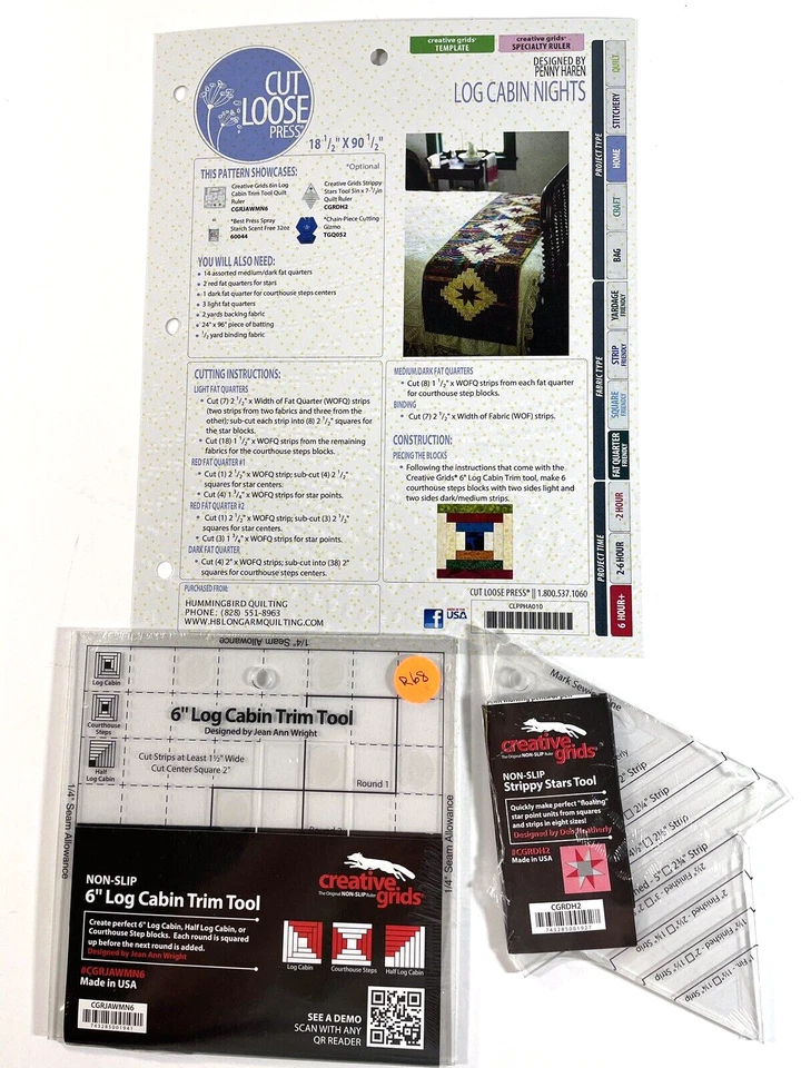 Creative Grids Strippy Stars Tool Quilt Ruler # CGRDH2 by Deb Heatherly