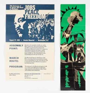Vintage 1983 Martin Luther King Jr March On Washington Jobs Peace Freedom Poster - Picture 1 of 1