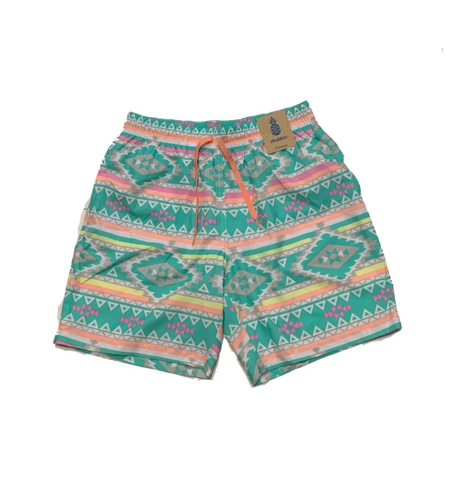 Chubbies The En Fuegos 7” Stretch Classic Swim Trunk Aztec Multicolor Size M