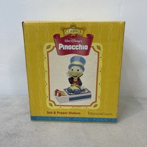 Walt Disney Pinocchio Jiminy Cricket and MatchBox Salt and Pepper Shakers - Picture 1 of 8