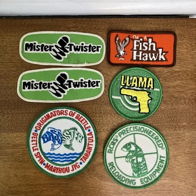 Лот из 8 винтажных рыболовных охотничьих нашивок НОВЫЕ - Изображение 1 из 2
