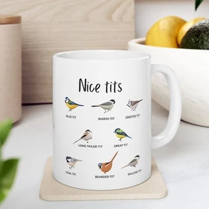 Bonitas tazas de café Tetas, divertidas tazas de pájaros, amante de la naturaleza, regalo para amantes de los pájaros - Imagen 1 de 8