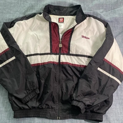 Vintage Wilson Windbreaker Jacket XL 90s Color Block - Image 1 of 4