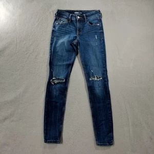 Old Navy Rockstar Super Skinny Blue Distressed Denim Jeans Damen Größe 00 - Bild 1 von 6