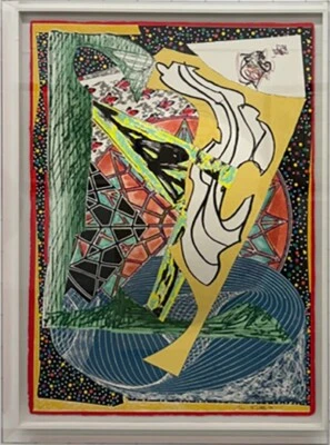 Frank Stella Jonah históricamente considerado de Moby Dick Domes firmado medios mixtos Foto 1 de 4
