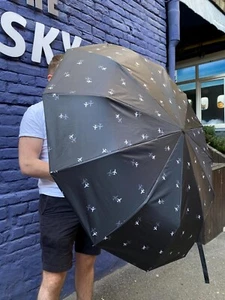 Regenschirm mit Flugzeug, winddicht Auto Open Close Taschenschirm, - Bild 1 von 5