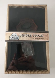 Big Sky Carvers BLACK LAB DOG Wooden Single Hat Coat Hook With Hardware NEW Rare - Picture 1 of 13