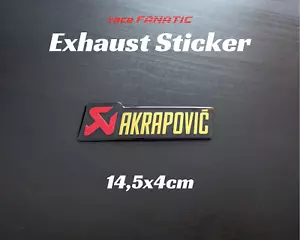 Adesivo emblema scarico Akrapovic resistente al calore alluminio sticker - Foto 1 di 1
