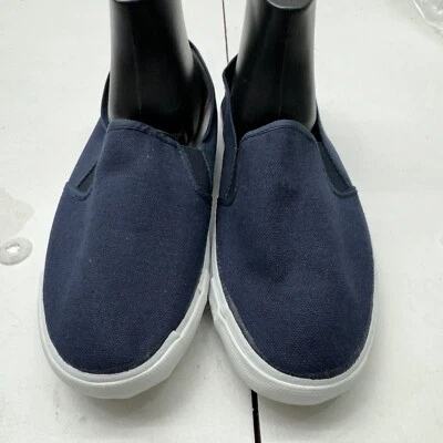 Zapatos de barco sin cordones azul marino plantilla acolchada a prueba de golpes soporte para el arco hombres 7 mujeres 9 Foto 1 de 4