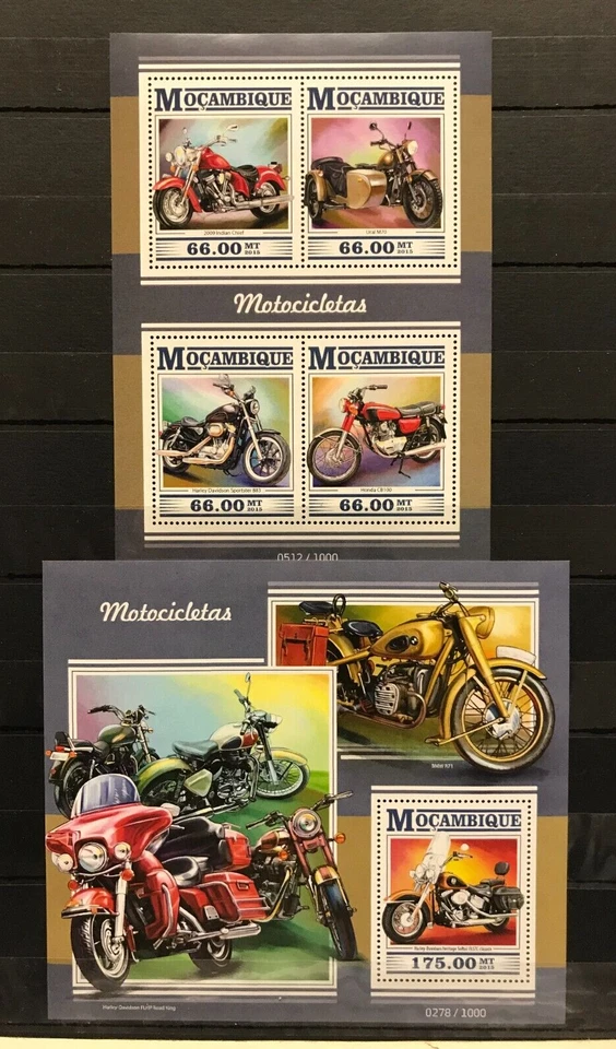 Mozambique - Motos / Motocicletas - Sellos - Timbres MNH** AU Foto 1 de 1