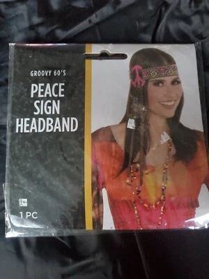 Groovy 60's Peace Sign Headband - Costume Accessories ***New*** - Image 1 of 4