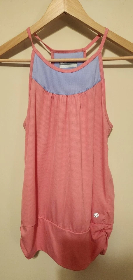 Camiseta sin mangas Lija para mujer Work Out espalda deportiva pequeña rosa Foto 1 de 4