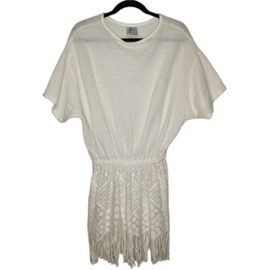 Undercover Beachwear Vintage white see through Beach swimsuit coverup one size - Picture 1 of 5