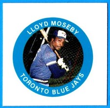 1984 Fun Foods Proof LLOYD MOSEBY (Toronto Blue Jays) ex-mt